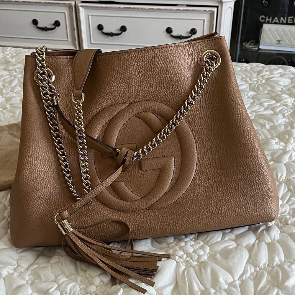 Gucci Tan Hobo Tote